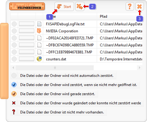 Vorschau des Programms FileShredder