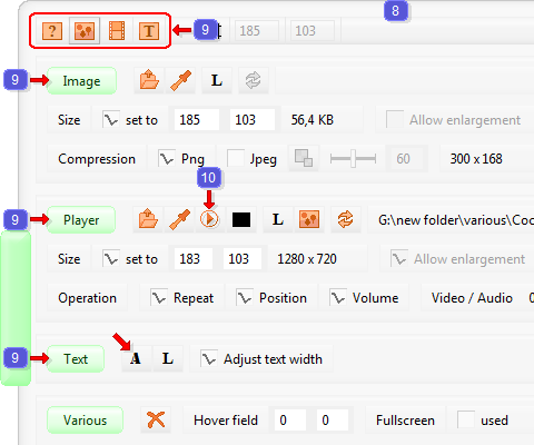 Edit page fields in the program HelpWriter