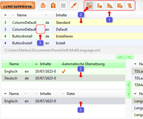 Vorschau des Programms LanguageWriter