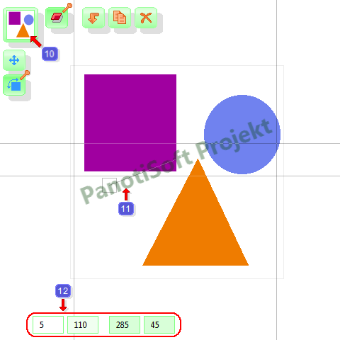 Textbearbeitung mit dem Programm PicturePaint
