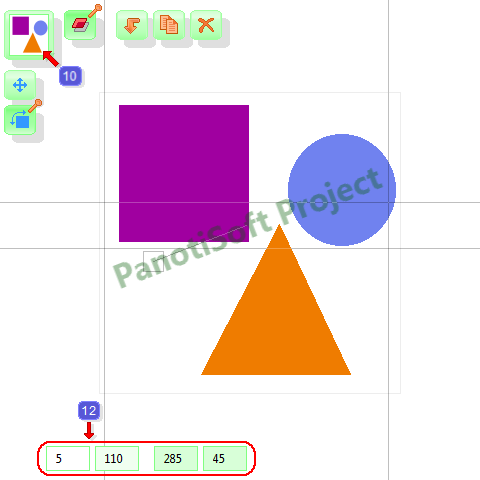Text editing with the program PicturePaint