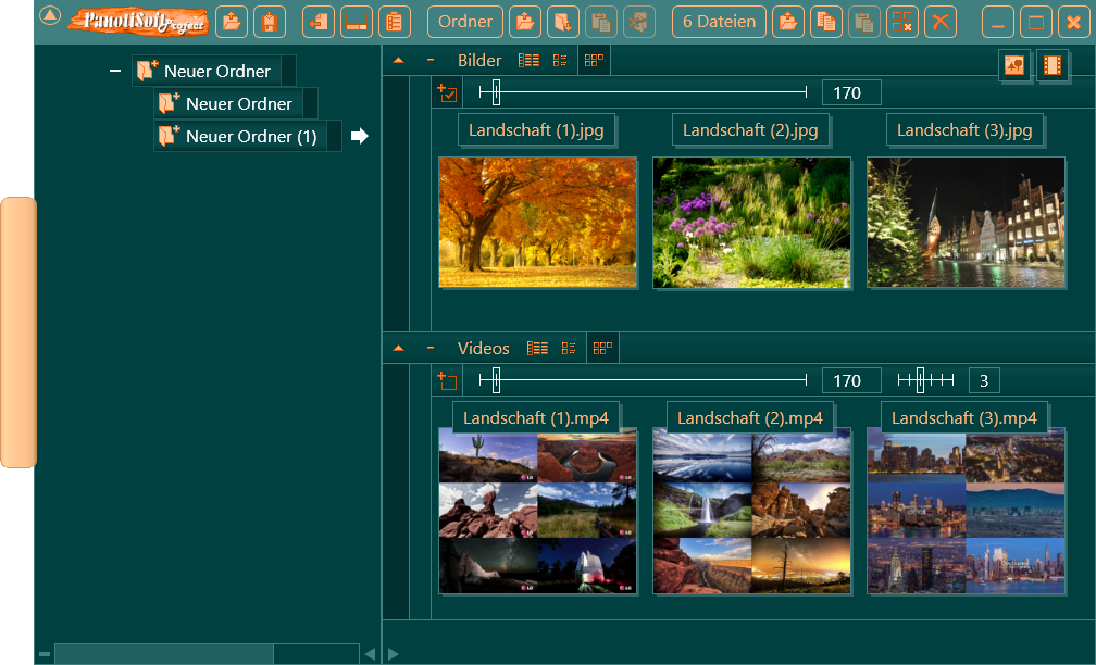 &Uuml;bersicht des Programms FileProtected