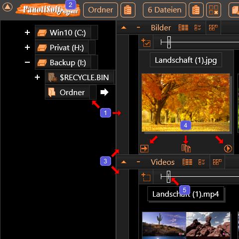 Darstellung des Programms FileThumbnail